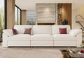 EASE MOOSE Modern 3 Seat Sectional Modular Sofa, FSC Certified Chenille Comfty Deep Seat Couch for Living Room,Solid Wood Frame Sofa, Removable Cover