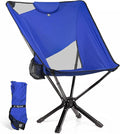 TCEK Portable High Back Camping Chair with Adjustable Height, Small Compact Outdoor Folding Chair for Adults Travel, Riselite Collapsible Lightweight Packable Camp Chairs, Easy Carry and Quick Setup