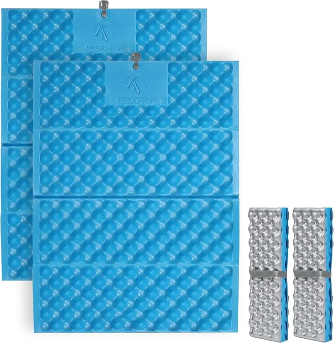 REDCAMP Foam Hiking Seat Pad, Foldable Z Ultralight Sitting Pad for Camping Backpacking Stadium Outdoor, Green/Blue/Khaki/Yellow/Black