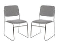 OEF Furnishings Padded Signature Stack Chair, Grey