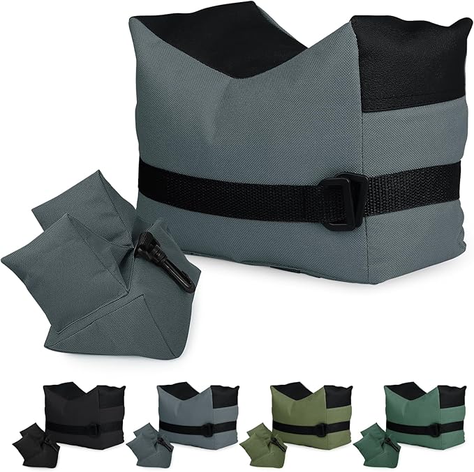 Twod Outdoor Shooting Rest Bags - Target Sports Bench Rest with Front & Rear Support SandBag Stand Holders for Gun Rifle Shooting Hunting Photography - Unfilled