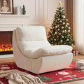 Comfy Reading Chair for Adults, Modular Sectional Sofa Chair, Cloud Boneless Couch Style with High Rebound Foam, Scratch-Resistant Fabric, Single Seat Compressible Sofa for Living Room & Bedroom