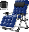 ABORON Zero Gravity Chair,Premium Outdoor Lawn Folding Lounge Chairs,Sturdy Adjustable Reclining Patio Chairs with Removable Cushion,Headrest & Tray