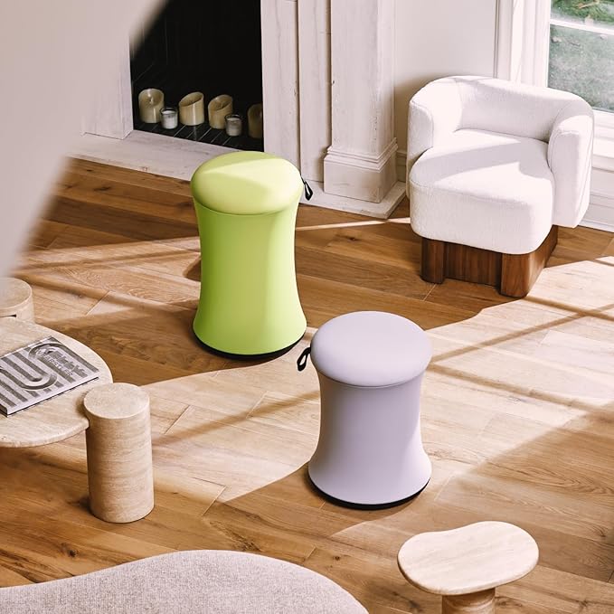 TopJob Boba Chair Stylish Active Wobble Stool, ADHD Chair, Improves Posture and Focus, Ergonomic with Height Adjustable Stool for Adults Children for Home Office, Study Room (Scarlet)