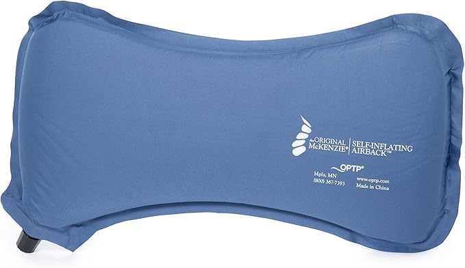 OPTP The Original McKenzie Self-Inflating AirBack Lumbar Support Low Back Support Pillow and Compact Travel Pillow - The Inflatable Lumbar Pillow Preferred by Physical Therapists