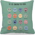 Nogrit Counseling Office Must Haves Throw Pillow Cover, Calming Corner, Mental Health Pillowcase Decor for Home Kids,Mental Health Counselor Gifts, Calming Corner Pillow Covers 20x20 Olive Green