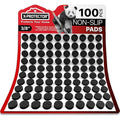 X-Protector Cabinet Door Bumpers 100 PCS Small Black Rubber Pads 3/8' Self-Adhesive Thick Dots Protect Glass & Surfaces
