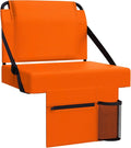 2pcs Stadium Seat for Bleachers with Back Support，Portable Bleacher Chairs with Back and Cushion，Includes Shoulder Strap and Cup Holder