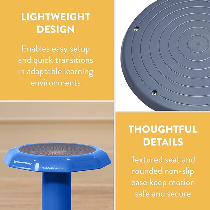 Wobble Stool, 18", Flexible Seating, Blue