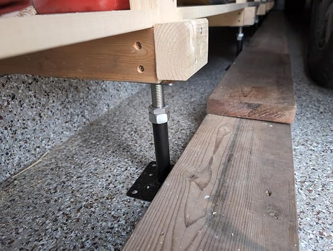 YXGJDP 4-Pack Lift Supports,Adjust Supports,Level Supports,Floor Jacks,Adjustable House Jack for The Floor,Mini Screw Jack- Post 6" to 9".