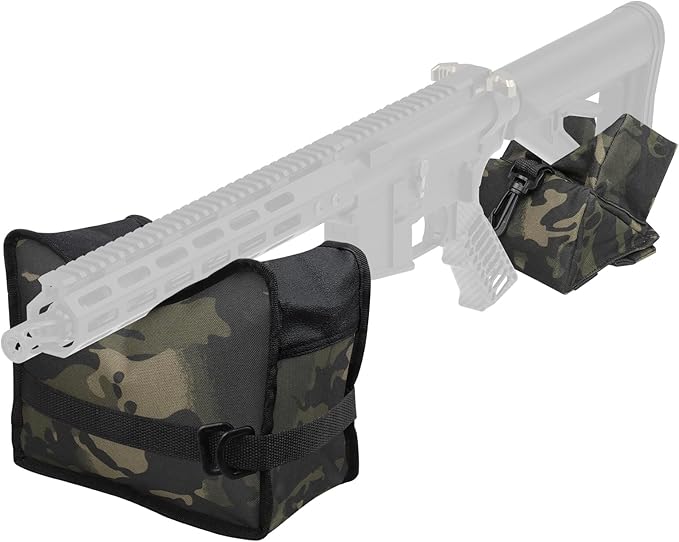 Twod Outdoor Shooting Rest Bags - Target Sports Bench Rest with Front & Rear Support SandBag Stand Holders for Gun Rifle Shooting Hunting Photography - Unfilled