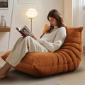cebihy Premium Quality Fireside Togo Sofa Bean Bags Chair for Adults Giant BeanBag Chairs Floor Couch for Living Room Bedroom Dorm Office, Compression Togo Couch, No Assembly Required, Orange