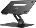 brocoon Adjustable MacBook Laptop Stand for Desk | Ergonomic Aluminum Laptop Riser with Heat-Vent, Compatible for 10-17" Laptops, Dark Black