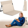 Jetec Foldable Floor Backrest Chair Portable Camping Chair with Storage Bag Light Weight Lazy Seat for Indoor Outdoor Bed Ground Park Lawn Concerts Beach Hiking