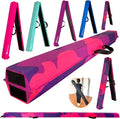 MARFULA 6 FT / 8 FT / 9 FT Folding Gymnastics Beam Foam Balance Floor Beam - Extra Firm - Suede Cover - Anti Slip Bottom with Carry Bag for Kids/Adults Home Use