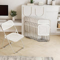 Folding Chairs, 300lb Capacity Steel Frame, Foldable for Indoor Outdoor Party,10-Pack,White