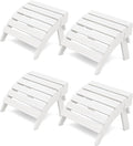 KINGYES Folding Adirondack Ottomans Set of 4 for Adirondack Chair, White