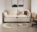 KKL Modular Sectional Sofa, Loveseat 2 Seater Cloud Couch, Chenille Modern Sectional Couches for Living Room, Apartment Beige