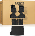 LASFIT Floor Mats&Cargo Mat&Backrest Mats for BMW X5 2019-2025 2026 40i/45e/50e/50i/M/M50i/M60i, All Weather TPE Custom Fit 1st&2nd Row Full Set Car Mats & Trunk Liner(Only for 5 Passengers), Black