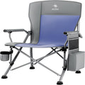 XL Premium Camping Chair - 400lb Capacity, Oversized 23.7" Wide Seat, Heavy Duty 600D Oxford Fabric, Padded Camping Chair Portable for Outdoor, Beach, Tailgate Parties Slate/Navy