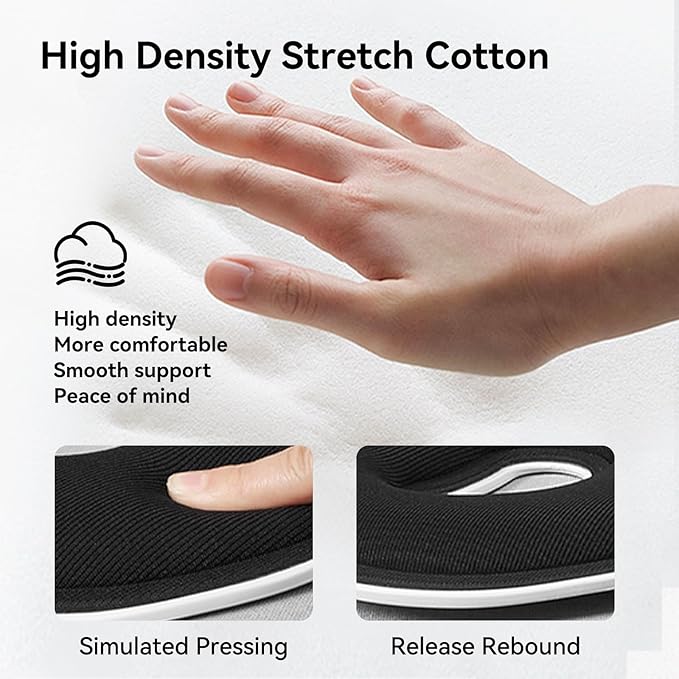 BKT Lumbar Support Seat Cushions Oversized Edition Ergonomic Office Chair for Students Office Workers Nursing Mothers Long Sitting Outdoor Fishing Floor Chair (L-Black)