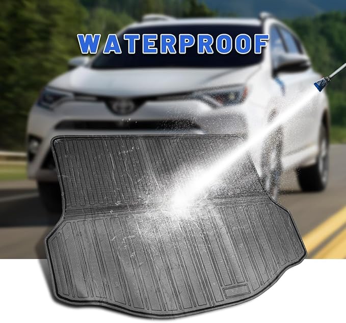 Compatible for 2013-2018 Toyota RAV4 Cargo Mat & Backrest Mats All Weather TPE Mats for 2013 2014 2015 2016 2017 2018 Toyota RAV4 Accessories