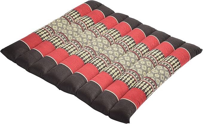 Zafuko Rollable Cushion - Organic Kapok Filling, use Rolled or Flat for Yoga and Meditation, Lightweight, Great car or seat Cushion