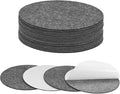 20-Pack Lamp Base Felt, 5 Inch Dia. 2mm Thick Self Adhesive Round Fabric Felt Pads for Lamp/Furniture/DIY, Non-Slip Fiber Backed Patch Circles with Adhesive Backing [Grey]