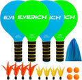 EVERICH TOY Paddle Ball Set – Indoor & Outdoor Racket Game for Kids, Teens, and Adults, Badminton & Camping Games Essentials, Fun for Beach, Yard, and Lawn Play All Year Round