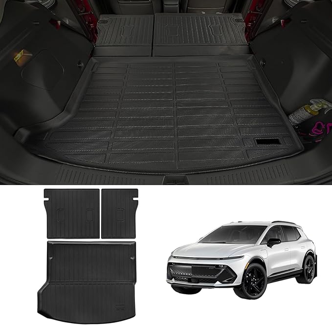 All Weather Floor Mats for 2018-2024 Chevy Equinox/GMC Terrain Trunk Mat Cargo Mat Back Seat Cover Protector for Chevrolet Equinox Accessories (Floor Liner+Trunk Mat+Backrest Mats)