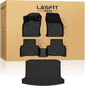 LASFIT Floor Mats & Cargo Mats for Volkswagen Taos 2022-2026(Only Fit FWD), All Weather TPE Custom Fit Floor Liners for VW Taos Accessories 1st & 2nd Row Car Mats & Trunk Mats, Easy to Clean, Black