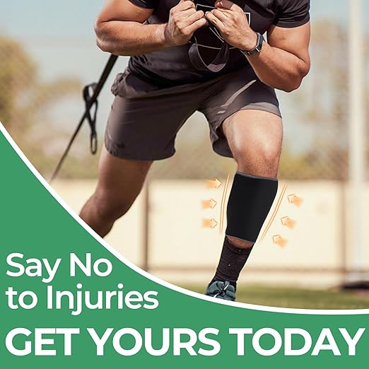 NeoTech Care Calf Compression Sleeve for Calves Support or Shin Splint (Black Color, Size L, 1 Unit)