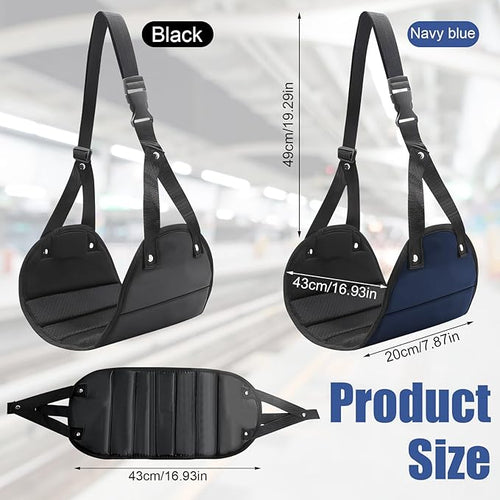 2pc Travel Foot Hammock – Portable Hanging Foot Rest for Airplane, Train, Office & Home – Adjustable Strap, Comfortable & Ergonomic Leg Support for Long Flights, Swollen Feet Relief