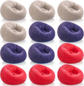 Realspring Inflatable Bean Bag Chairs Outdoor Blow up Camping Chairs Inflatable Lazy Sofa Folding Portable Bean Bag Loungers Couch for Movie Night(Coffee,Blue,Red,12 Pcs)