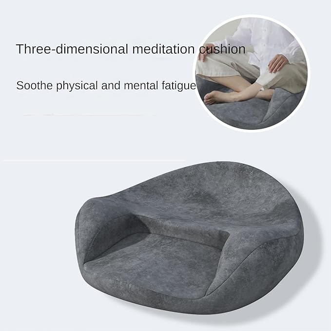 Ergonomic Meditation Cushion with Memory Foam - Large Floor Pillow Seat for Meditation, Yoga, Reading - Removable & Washable Cover, Comfortable for Home, Office, Studio Dark-Green