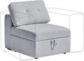 ORRD Single Seat Module for Modular Sectional Sofa Couch, Modular Sofa Middle Module with Storage Accent Armless Chair for Modular Sectional Sofa Couch