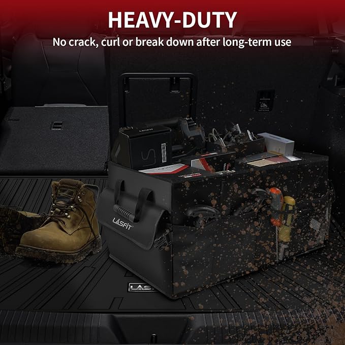 LASFIT Cargo Mat Fit for Volkswagen VW ID.4 2021-2026 All Weather TPE Trunk Liners (Only Fit Non-Adjustable Carpet Floor)