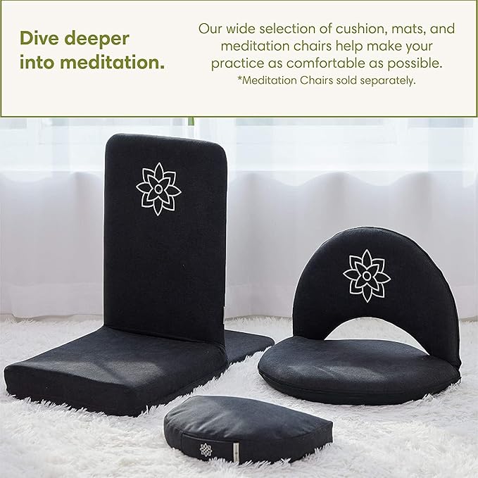 Mindful Modern Travel Meditation Cushion | Outdoor Floor Cushions for Adults | Stylish Outdoor Decor | Portable Mindfulness Pillow | Accessories for Women | Washable Cover