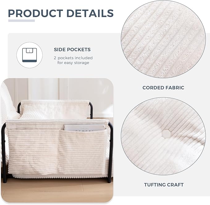 MAXYOYO Adjustable Floor Sofa Couch with Pillow, Multi-Functional Bean Bag Bed, 5-Position Foldable Lazy Sofa Sleeper Bed with Armrest, Versatile Floor Seating for Reading Gaming, Beige, Single