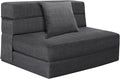 Nigoone Fold Sofa Bed Couch Twin Size with Pillow Memory Foam Convertible Sleeper Chair Bed Futon Lazy for Living Room/Home Office/Guest Beds/Apartment/Upstairs Loft,Dark Gray