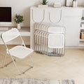 Folding Chairs, 300lb Capacity Steel Frame, Foldable for Indoor Outdoor Party,8-Pack,White