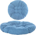 Large Floor Cushion Seating Round Floor Pillow Cushion for Adults Oversized Playroom Pillows Reading Nook Big Pillow for Sitting Meditation Yoga Living Room Sofa Balcony(Lake Blue,Classic)