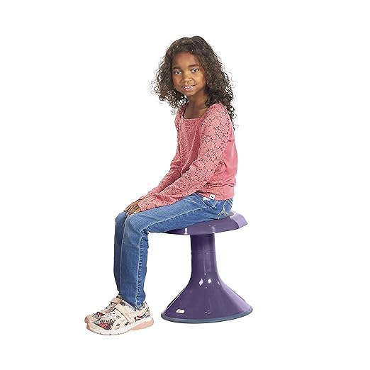 ECR4Kids ACE Active Core Engagement Wobble Stool, 15-Inch Seat Height, Flexible Seating, Eggplant