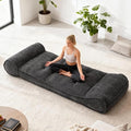 Dineli 83'' Lazy Floor Lounger Meditation & Yoga Chair Couch Recliner Sofa Bed Floor Seat for Adults Indoor Reclining Chairs Bed Comfy Chair Couch for Bedroom Living Room, Black