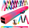 MARFULA 6 FT / 8 FT / 9 FT Folding Gymnastics Beam Foam Balance Floor Beam - Extra Firm - Suede Cover - Anti Slip Bottom with Carry Bag for Kids/Adults Home Use