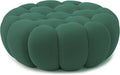 JACH Modern Comfy Ottoman, 41.24'' Bubble Footstool, Upholstered Mesh Fabric Bubble Couch Sofa, 3D Honeycomb Shape Ottoman for Living Room, Office, Apartment, Small Space (Green)