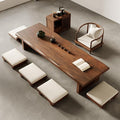 Solid Wood Japanese Tea Table, Simple and Modern Low Design, Tatami Tea Style, Zen-Inspired Kotatsu, Bay Window Seating, Floor Style (Walnut, 180 * 60 * 35cm)