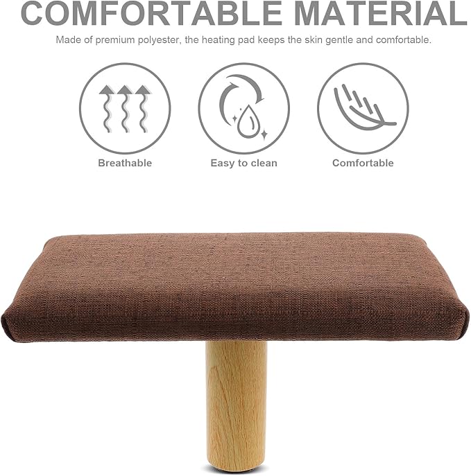 Parliky Portable Wooden Balance Stool with Soft Cushion Ergonomic Prayer Chair for Meditation Posture Support Seating for Adults Promotes Spinal Alignment and Comfort for Home and Outdoor