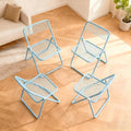 4 Pack Folding Chair,Blue Color,Single Piece,Foldable Space - Saving Design for Indoor/Outdoor Use