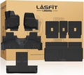 LASFIT Floor Mat&Cargo Backrest Mat for (only Fit 7 Seats Standard) Ford 2025 2026 Expedition & Lincoln Navigator(only Adapt 2row Bucket seat),Fit 100% TPE Easy Clean Floor Liners,Full Set,Black
